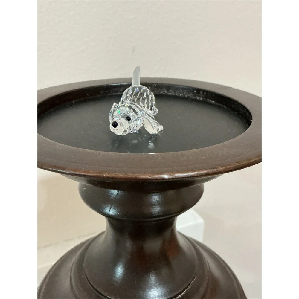 Swarovski crystal figurine dog beagle playing frosted tail retired with box